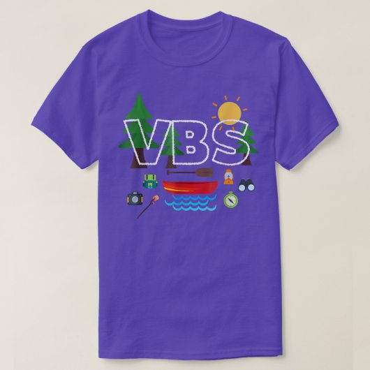 T-shirt VBS Crew CapingVacation Bible School Camping (Design devant)