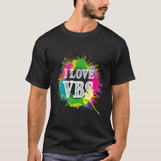 T-shirt Vbs Crew Vacation Bible School Paint Splatter (Devant)