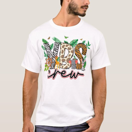 T-shirt Vbs Crew Vbs 2024 Vacation Bible School Jungle Adv (Devant)