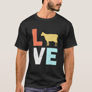 T-shirt Veau Amour Vintage Vache Bétail Wagyu Propriétaire