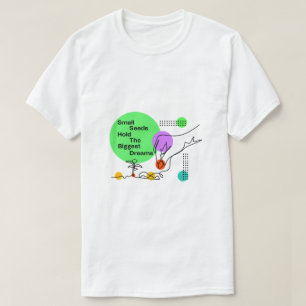 T-shirt Vecteur de semences et art de devis