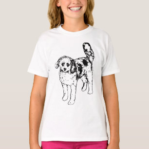 T-shirt Vecteur festif de chien souriant pour la joie des
