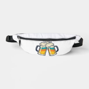 T-shirt vectoriel de mug à bière arc-en-ciel vinta