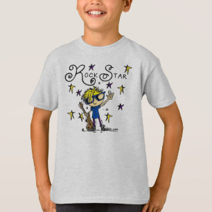 T-shirt Vedette du rock blonde de garçon