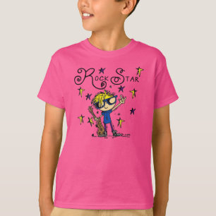 T-shirt Vedette du rock blonde de garçon