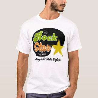 T-shirt Vedette du rock par nuit - coiffeur du travail de