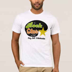 T-shirt Vedette du rock par nuit - vétérinaire du travai