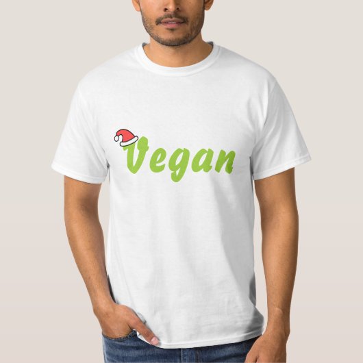 T-shirt Vegan avec Casquette de Noël. (Devant)