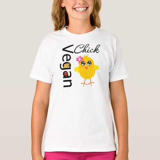 T-shirt Vegan Chick (Devant)