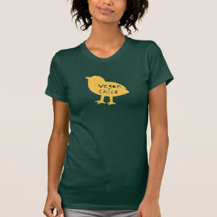 T-shirt Vegan Chick Camo (geel)