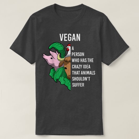 T-shirt Vegan Definition Quote Animals Shouldn't Suffer Ve (Design devant)