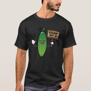 T-shirt Vegan Ferme-la Anti Vegan Viande Dicton