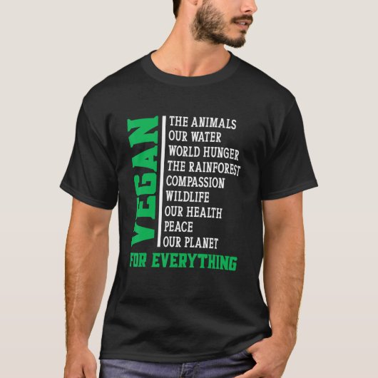T-shirt Vegan For Everything (Devant)