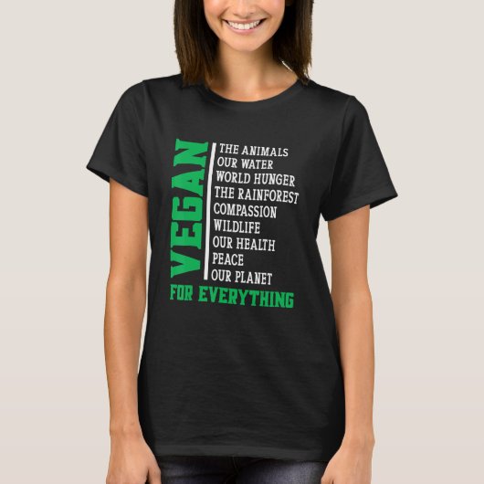 T-shirt Vegan For Everything (Devant)