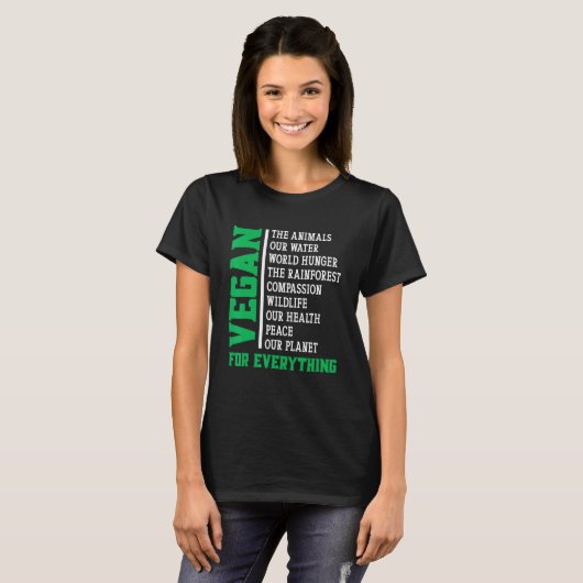 T-shirt Vegan For Everything (Devant entier)