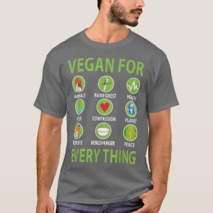 T-shirt Vegan For Everything Proud Vegetarian Men & Women 