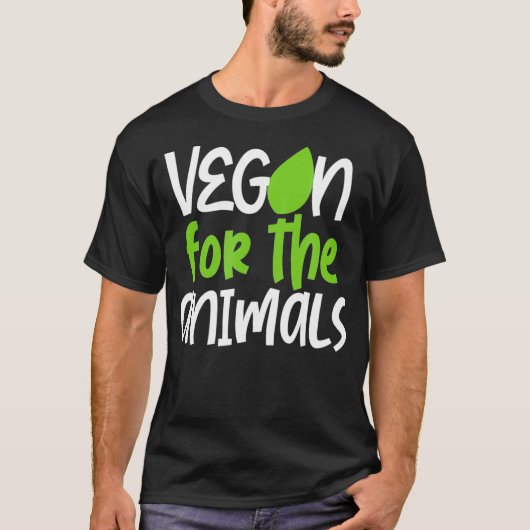 T-shirt Vegan For The Animals (Devant)