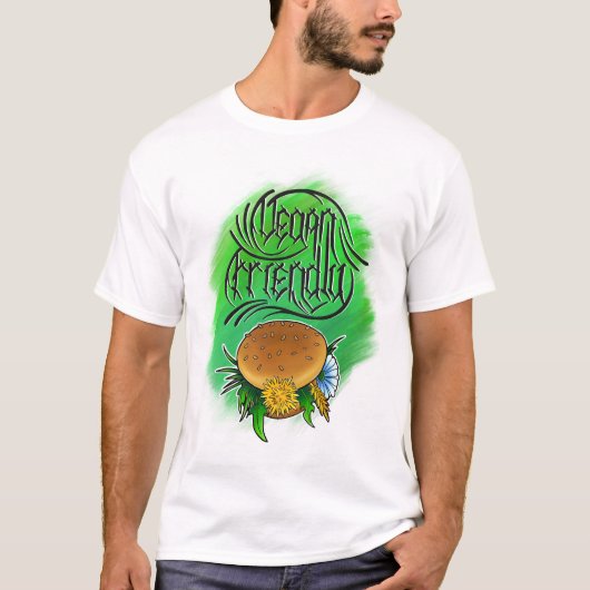T-shirt Vegan Friendly Burger (Devant)