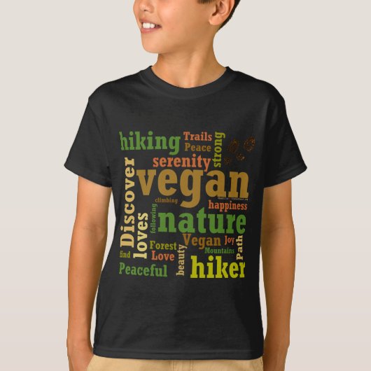 T-shirt Vegan Hiker Randonnée Mot Cloud (Devant)