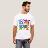 T-shirt Vegan Hippie Tie Dye Funny Hippie Vegan (Devant entier)