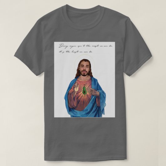 T-shirt Vegan Jésus citation trempée (Design devant)