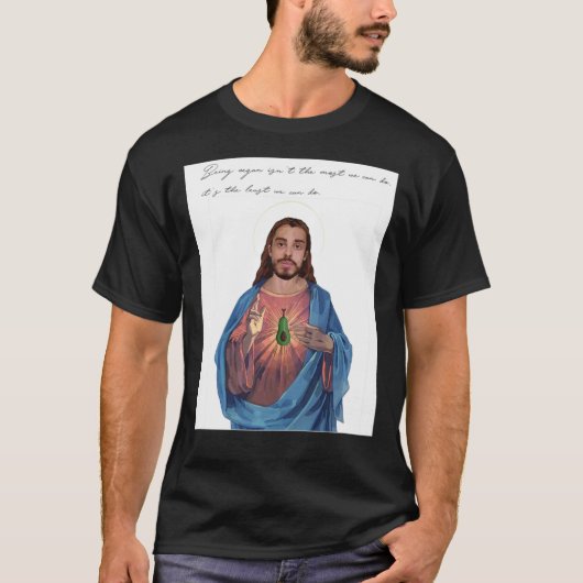 T-shirt Vegan Jesus (citation trempée) Premium Scoop T-S (Devant)