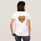T-shirt VEGAN LOVE - votre coeur (Dos entier)
