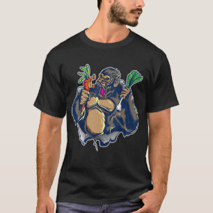 T-shirt Vegan Muscle Power Entraînement Végétalien Gorilla