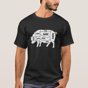 T-shirt Vegan Pig Anti Cruauté envers les Animaux Mangez d