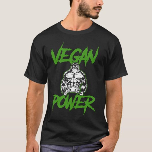 T-shirt Vegan Power Gorilla (Devant)