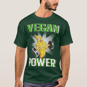 T-shirt Vegan Power Muscle Banana pour les haltérophiles o