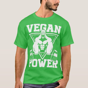 T-shirt Vegan Power Workout Muscle Gorilla Bodybuilding 3