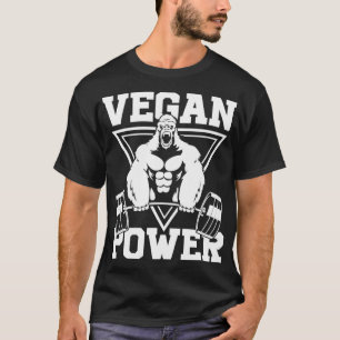 T-shirt Vegan Power Workout Muscle Gorilla Bodybuilding 5