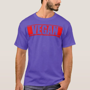 T-shirt Vegan Red Vegan Vegetarian Red Ecriture Imprimer M