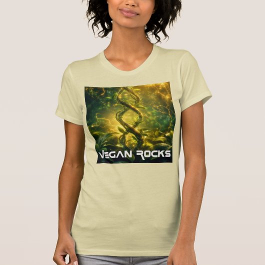 T-SHIRT VEGAN ROCKS (Devant)