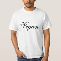 Vegan Slogan. Noir et Blanc.Personnalisé