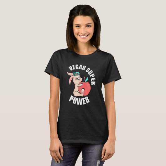 T-shirt Vegan Super Power (Devant entier)