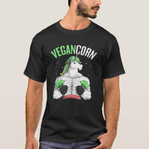 T-shirt Vegan Unicorn Plante Basé Vegetable Lover Vegetari