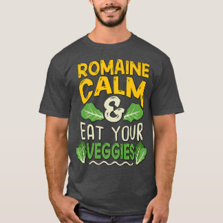 T-shirt Vegan Vegetarian Gardening Romaine Calm Pun 1713