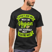 T-shirt Vegan végétarien Sans régime alimentaire de viande (Devant)