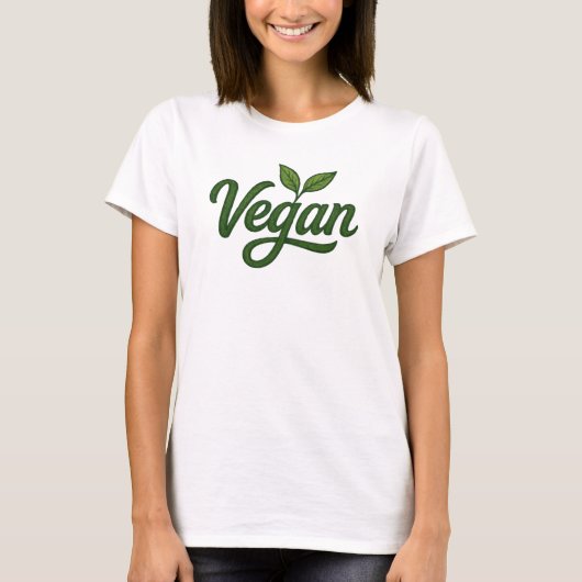 T-shirt Vegan vert (Devant)