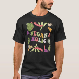 T-shirt Veganholic Monde Végétarien Légume Végétan