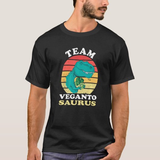 T-shirt Veganto Saurus Cute Dino Broccoli Herbivore Rex (Devant)