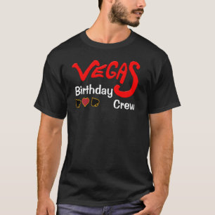 T-shirt Vegas Anniversaire Équipage personnalisable Group