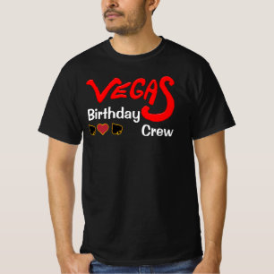 T-shirt Vegas Anniversaire Équipage personnalisable Groupe