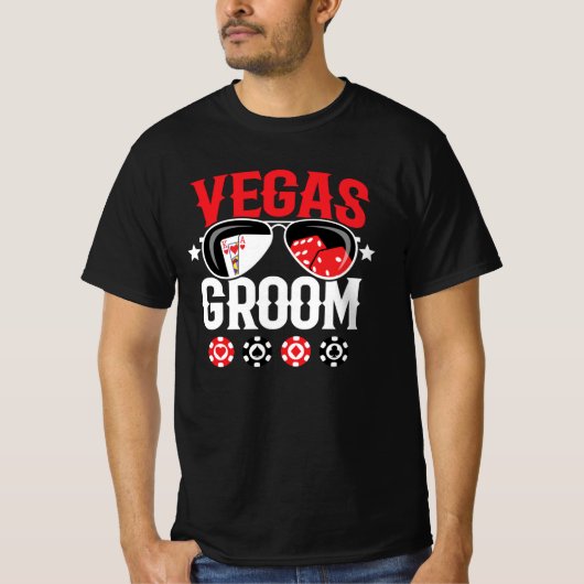 T-shirt Vegas Mariage - Groom - Vegas Bachelor Party Squad (Devant)