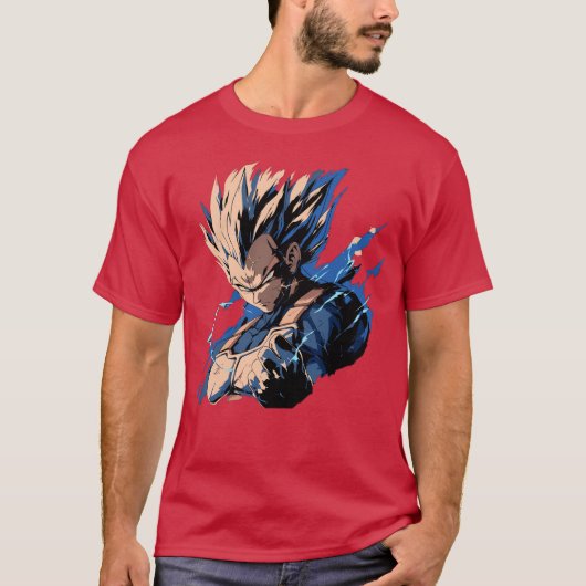 T-shirt vegeta famille moderne (Devant)