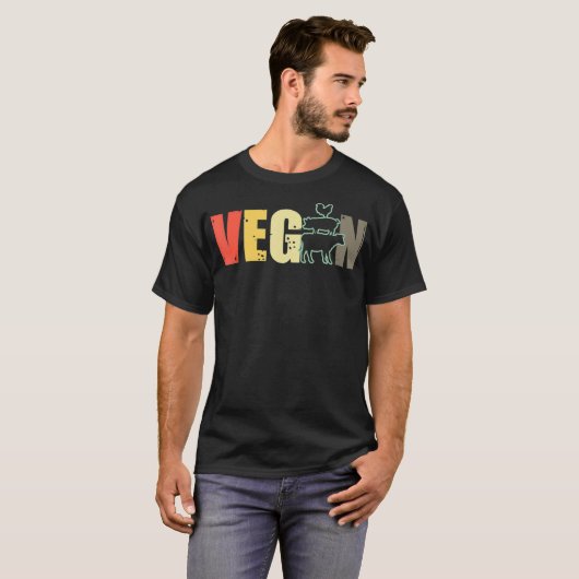 T-shirt Végétal Amoureux des animaux Végétarien Foodie Pou (Devant entier)