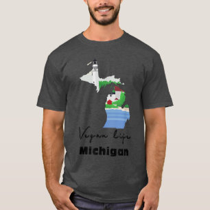 T-shirt Végétal Vie Michigan WFPB Végétarien Herbivore Pla