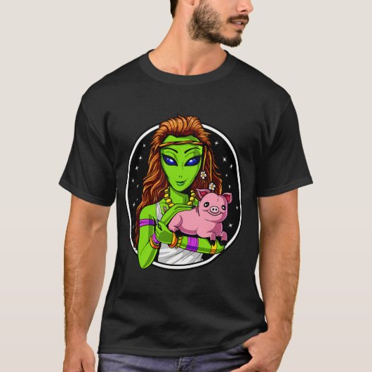 T-shirt Végétalien alien (Devant)